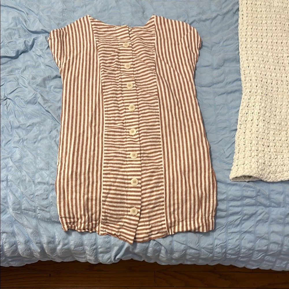 Striped Button-Down Dress